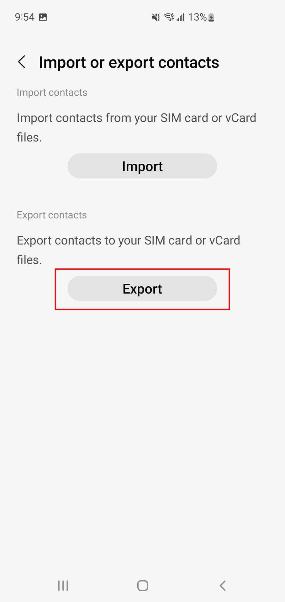 How to export contacts to your SIM card on a Samsung phone 4