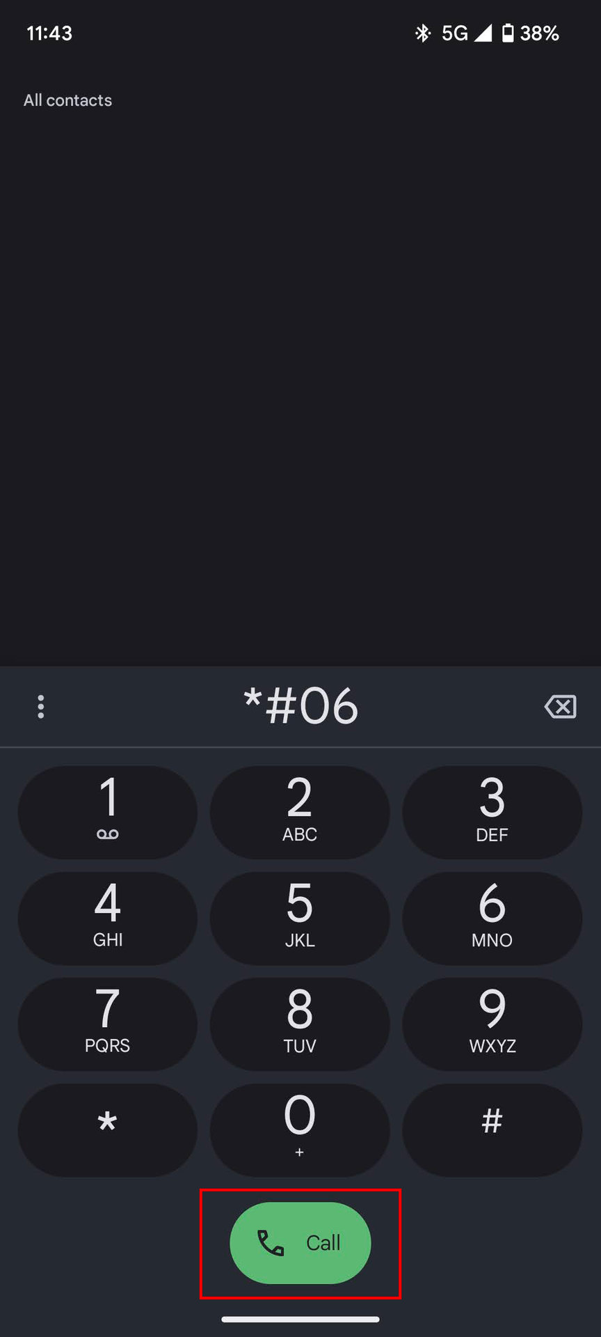 How to get your IMEI number using a dial code 2