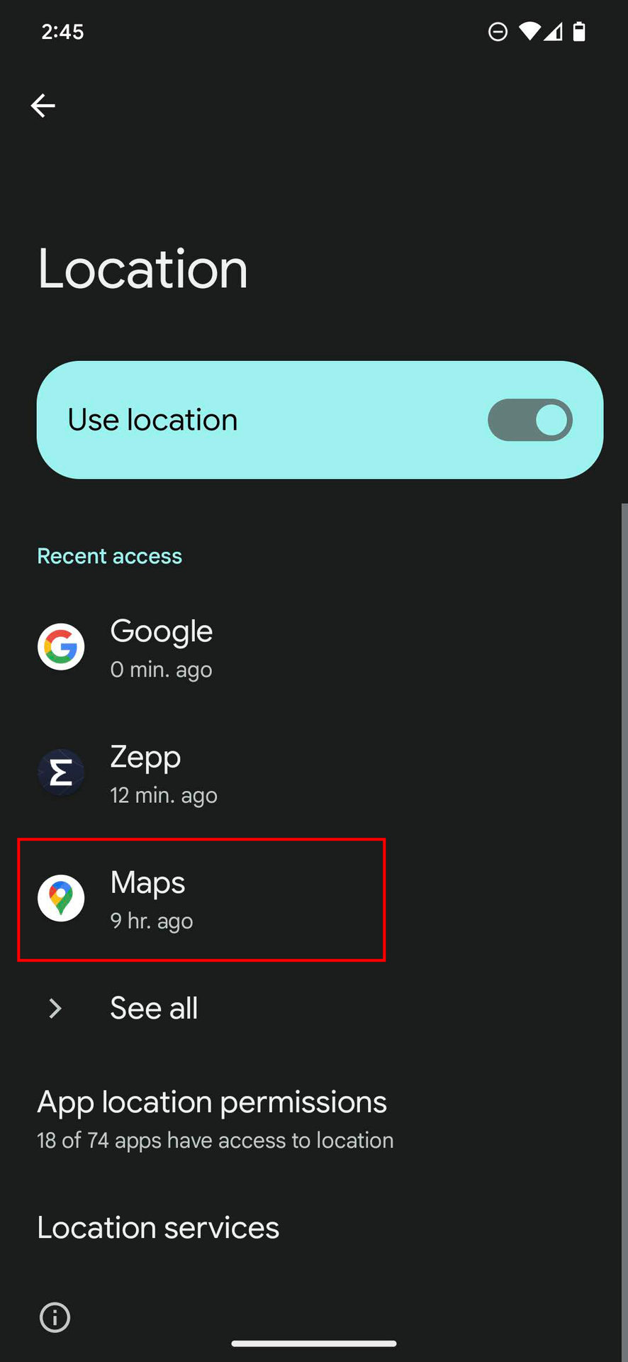 How to turn off GPS for Google Maps on Android 2