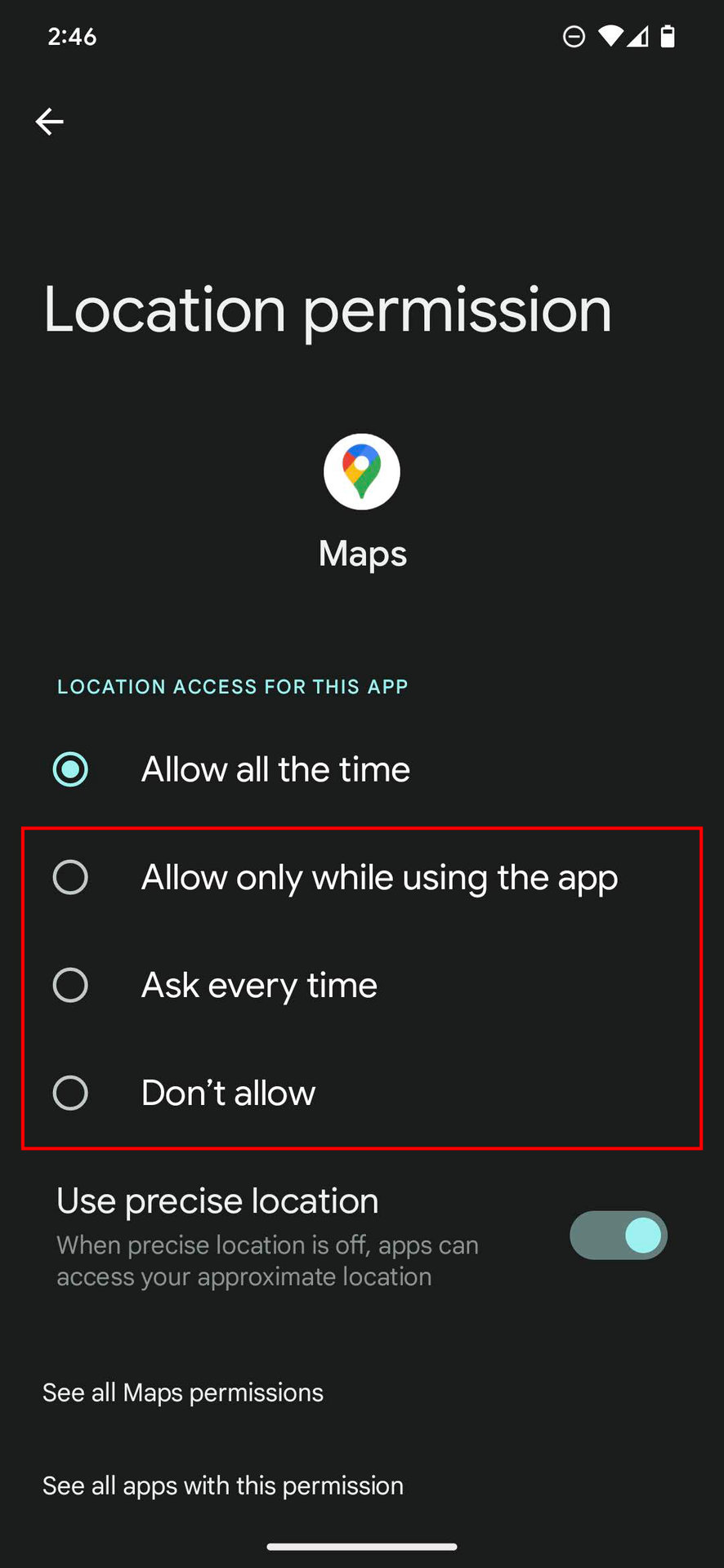 How to turn off GPS for Google Maps on Android 3