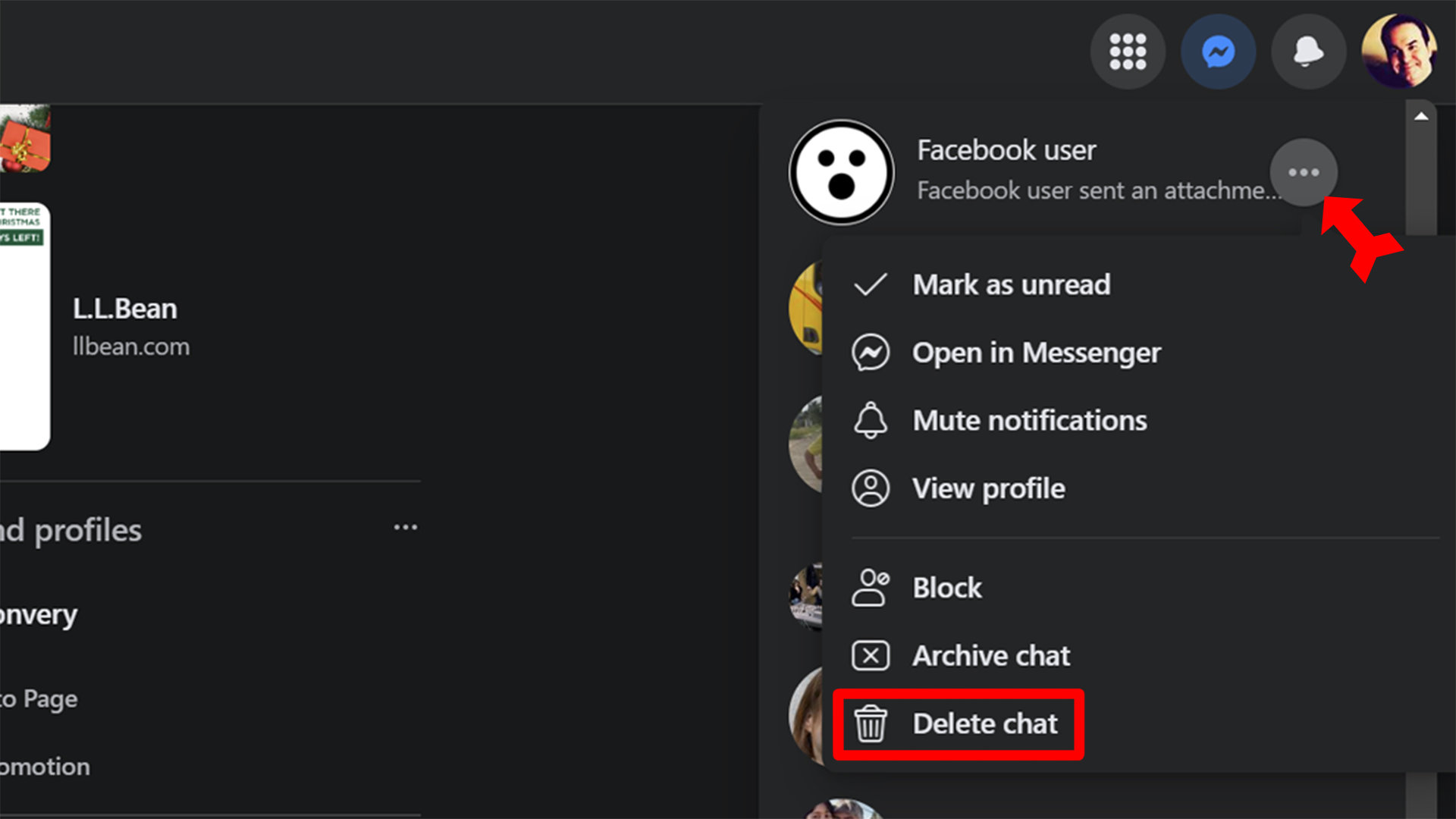 Messenger Delete Website Delete Conversation