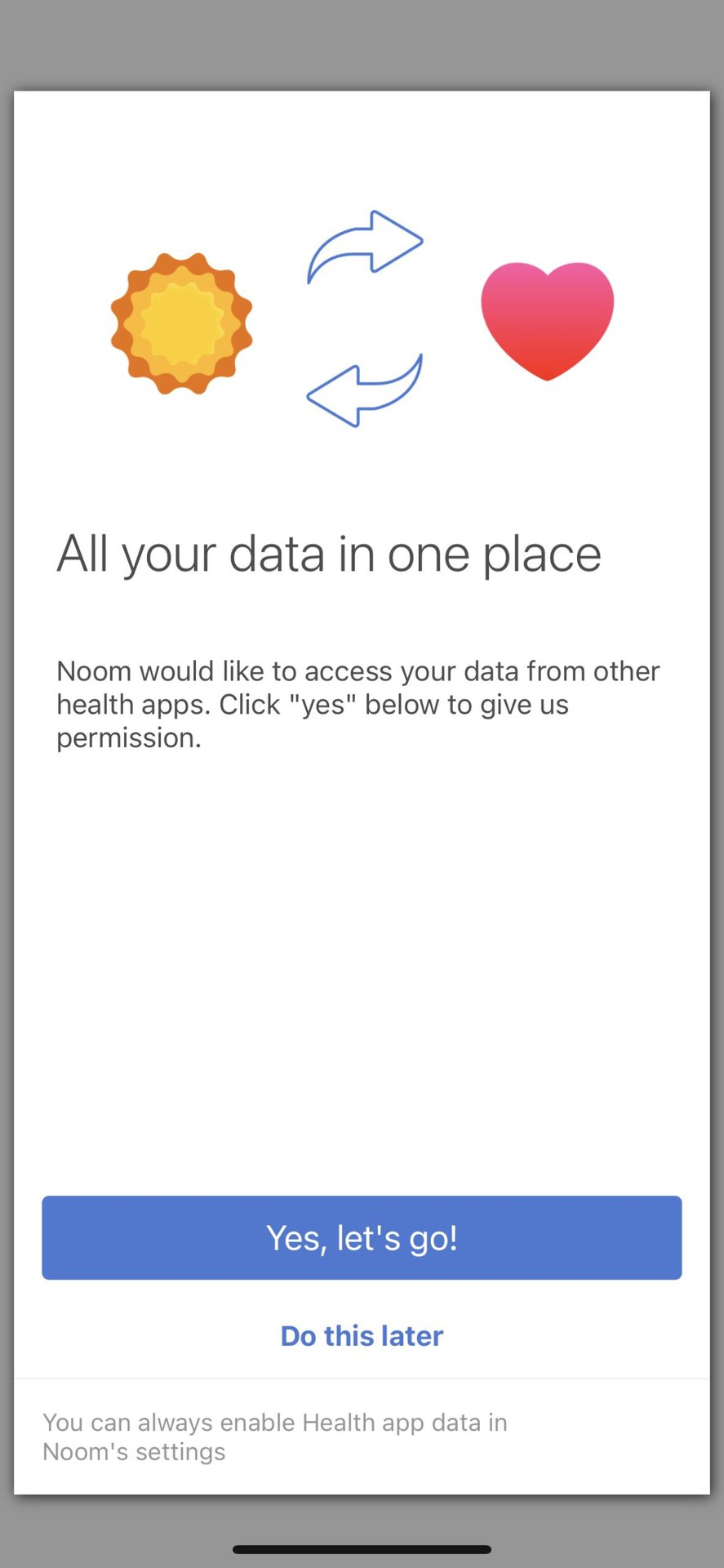Noom Access Data Yes