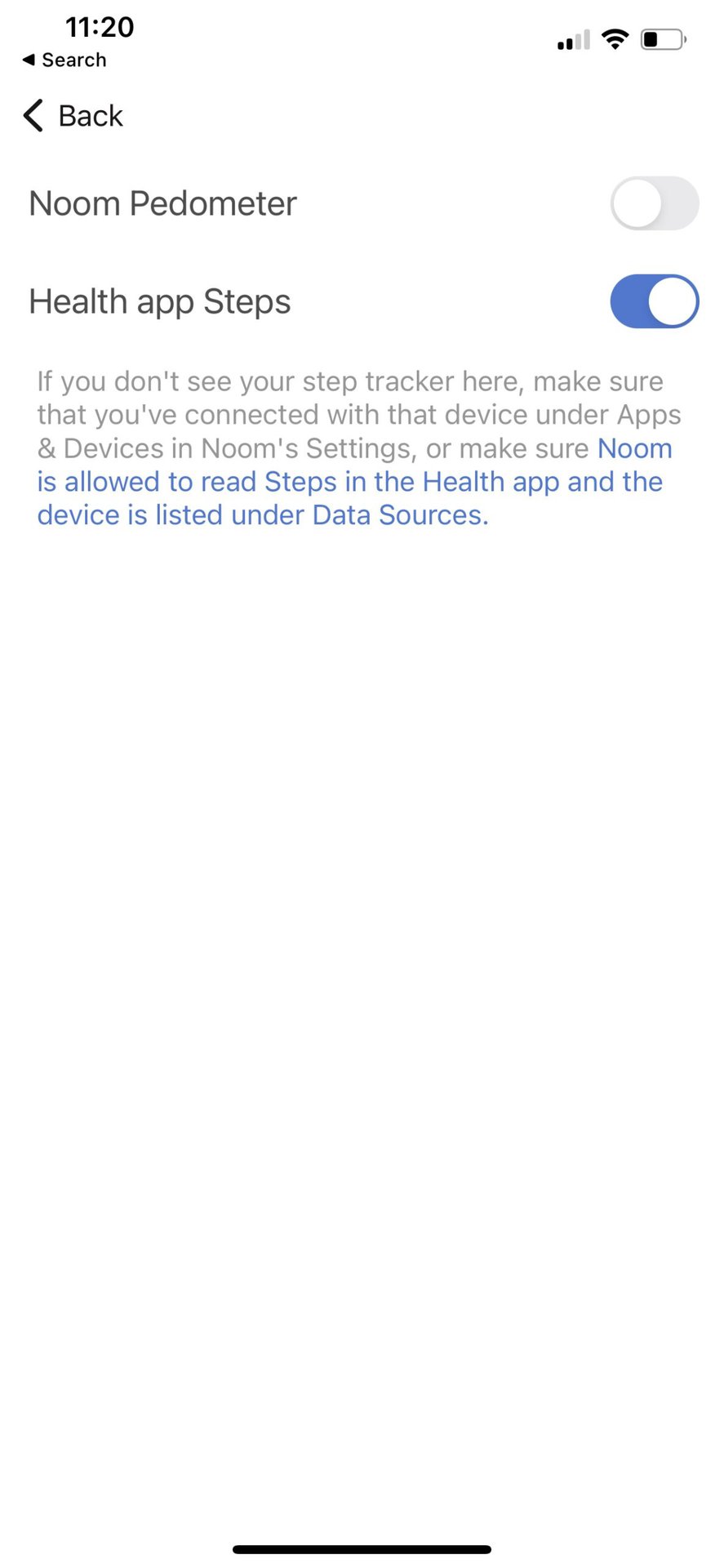 Noom Health App Steps