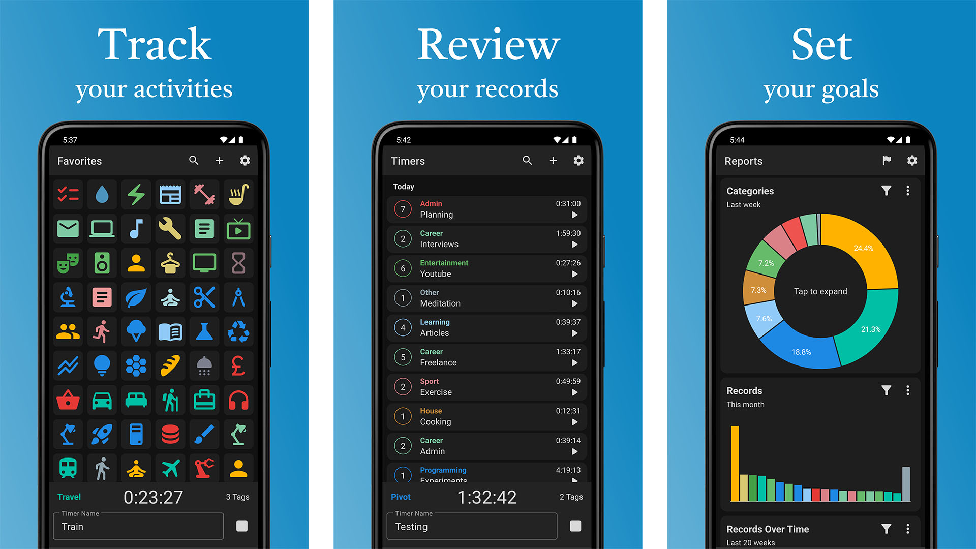 Pivot Time Tracker screenshot