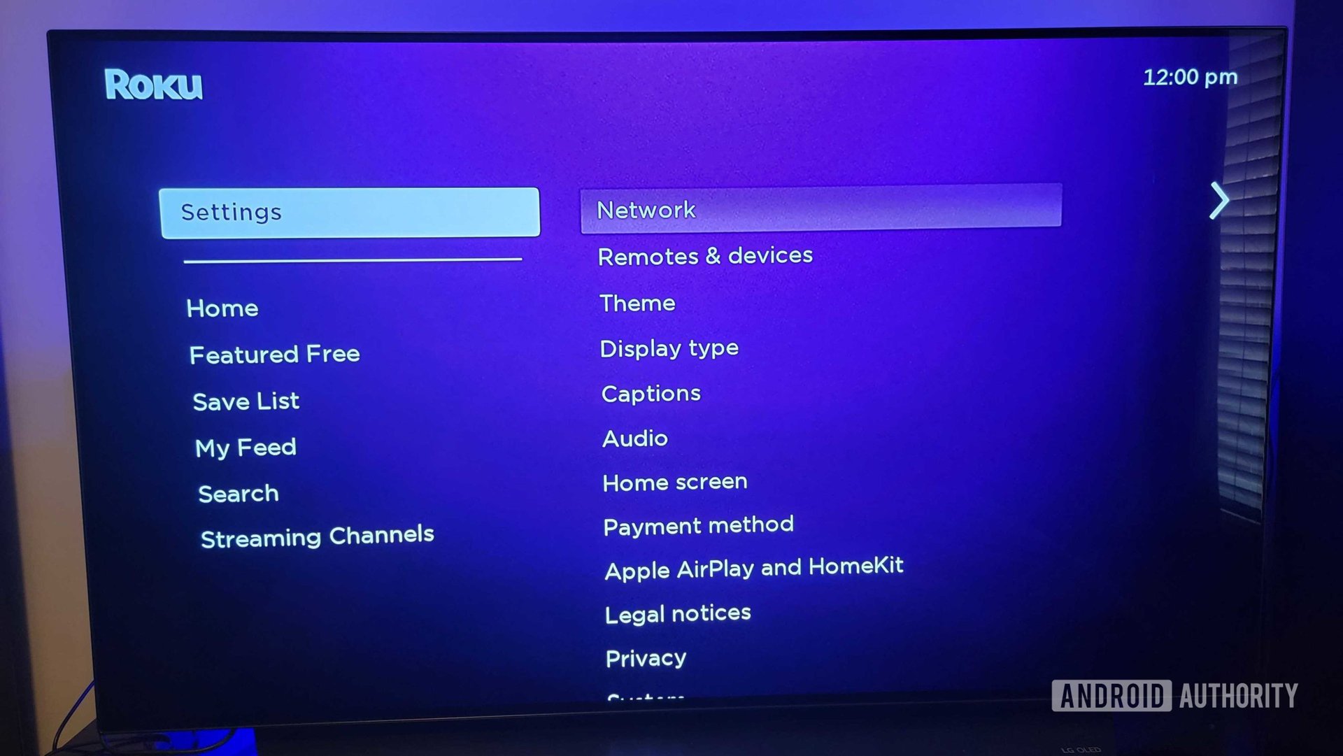 Roku Settings