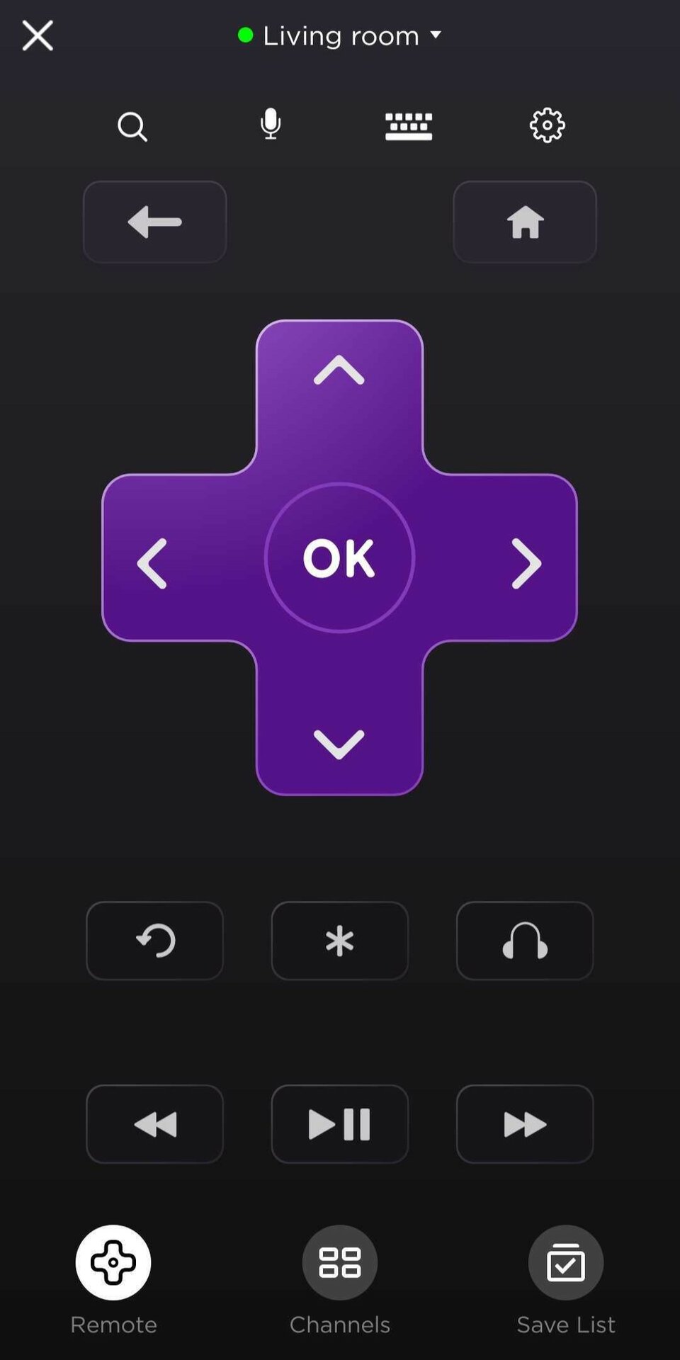 Roku App remote control