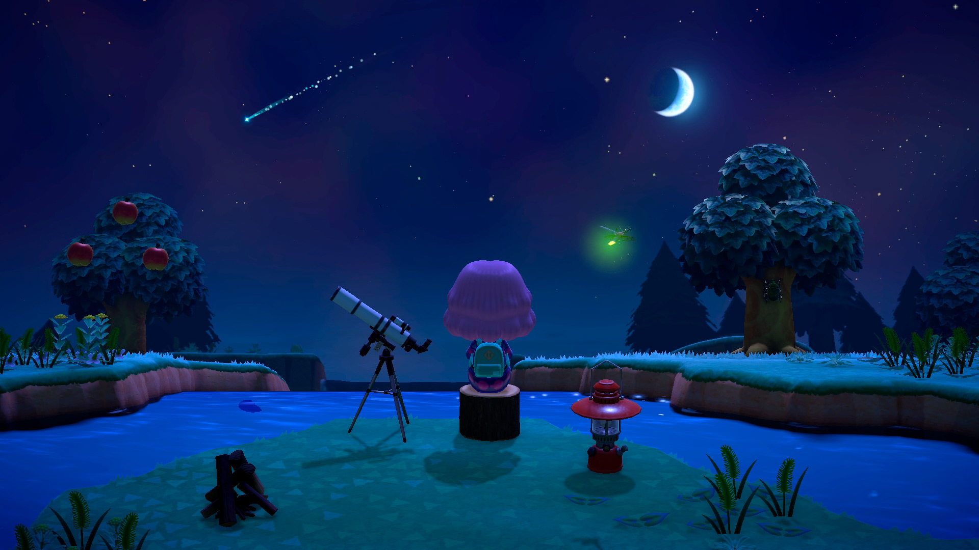 Stargazing in Animal Crossing New Horizons