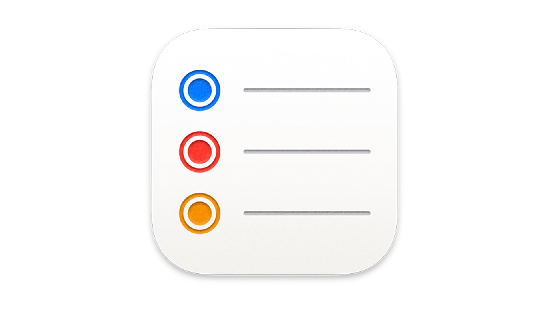 The iPhone Reminders icon
