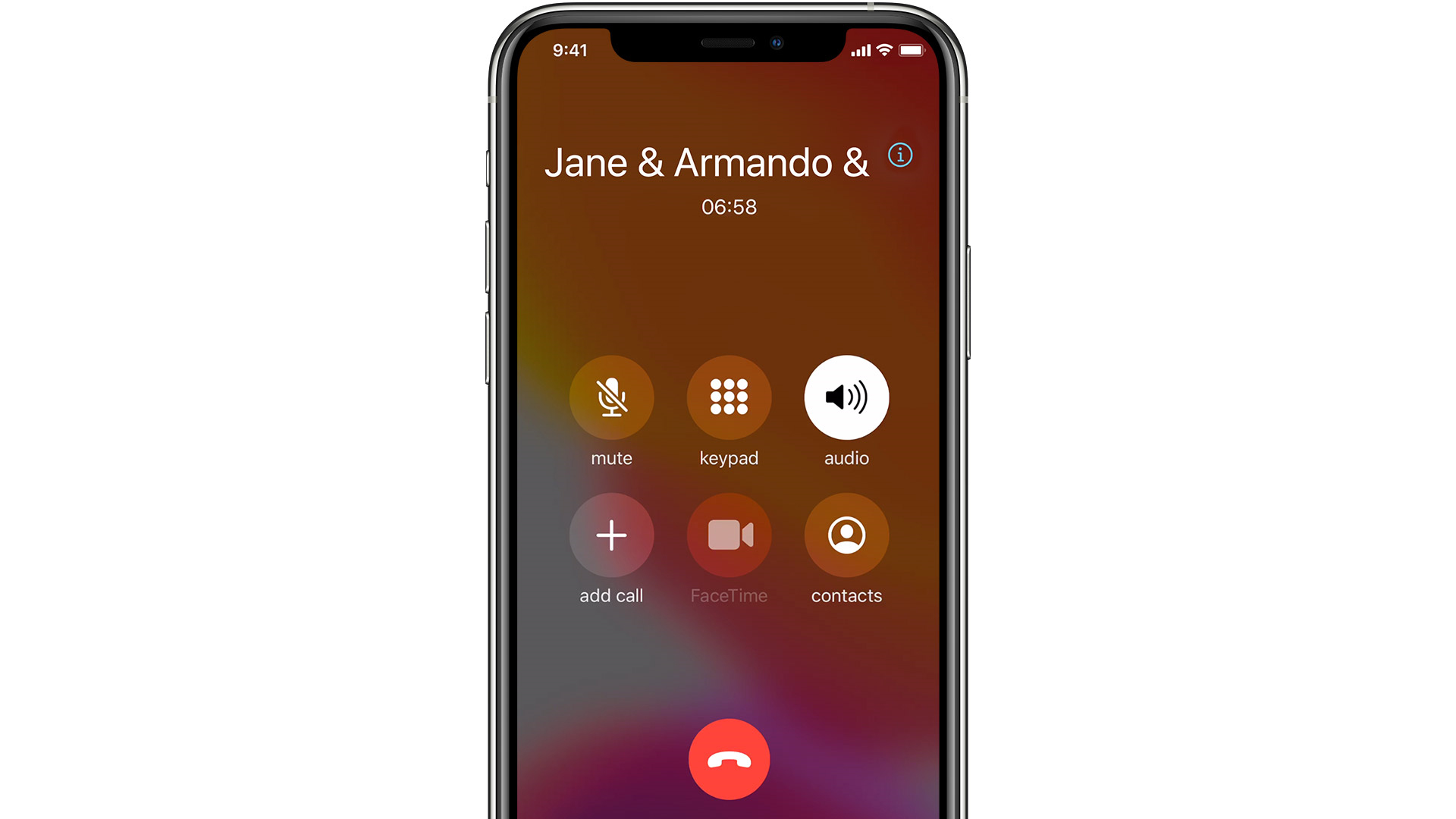 The iPhone call interface