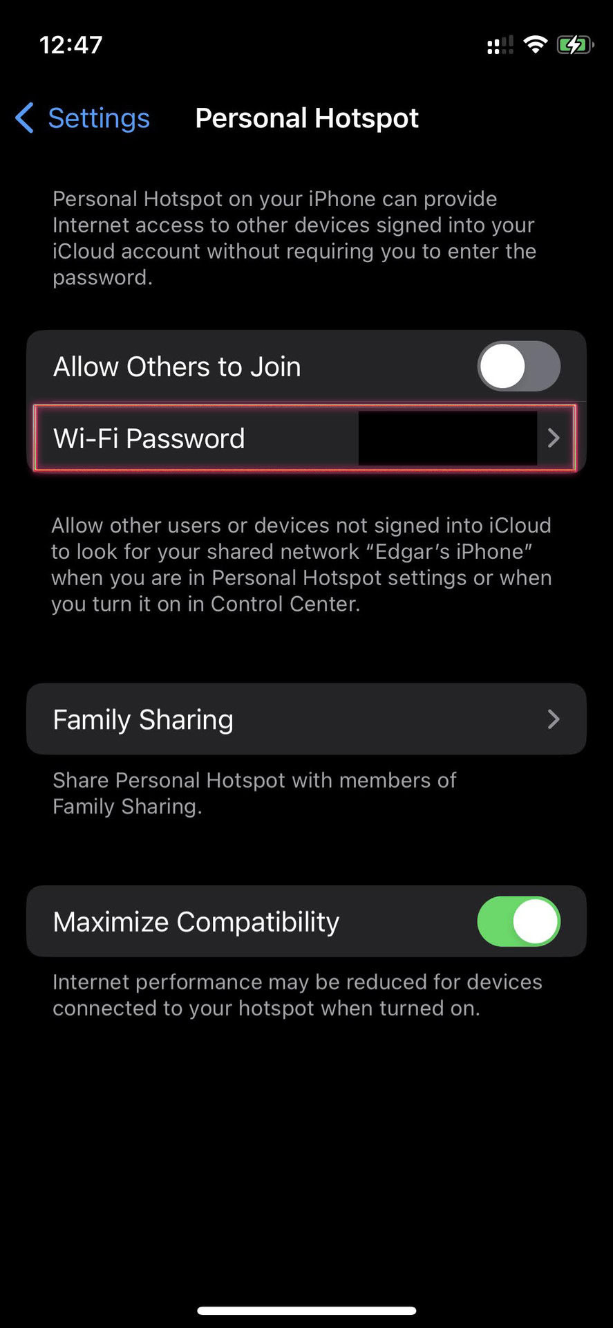 Turn on hotspot on iOS 2