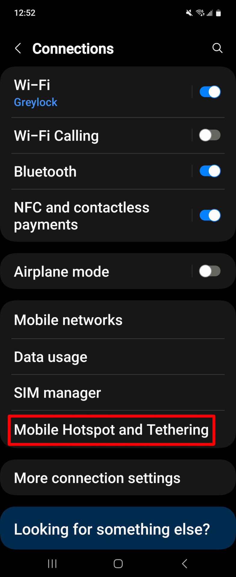 Connections Menu