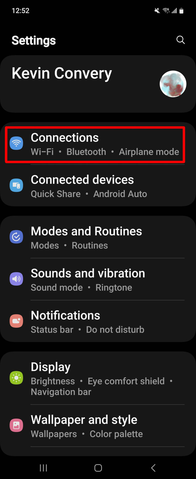 Settings Menu