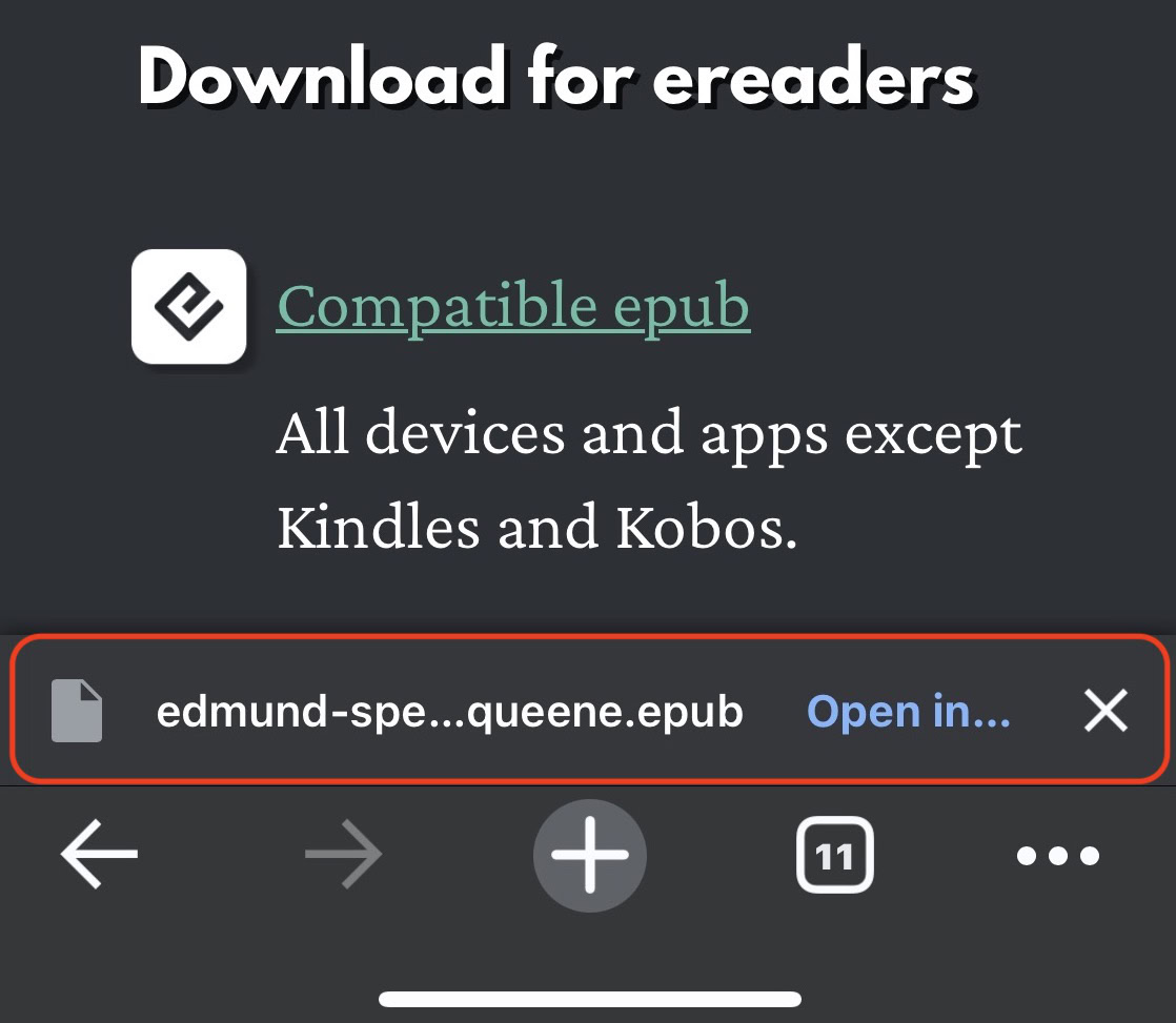 epub open in ios