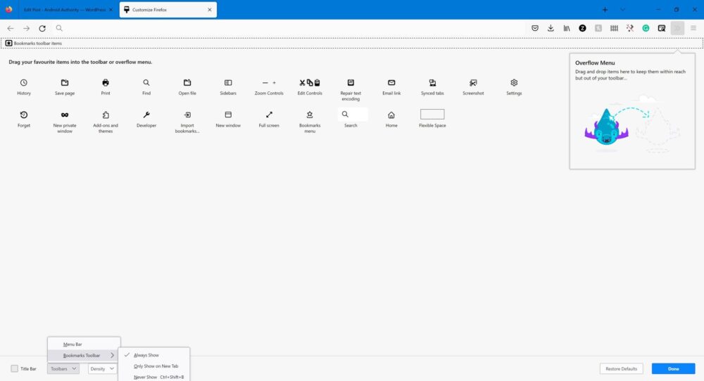 How to show or hide your browser's bookmarks toolbar Android Authority
