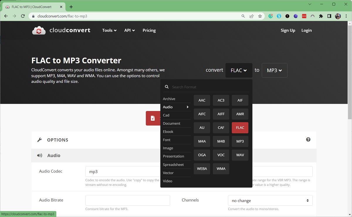 flac to mp3 converter website