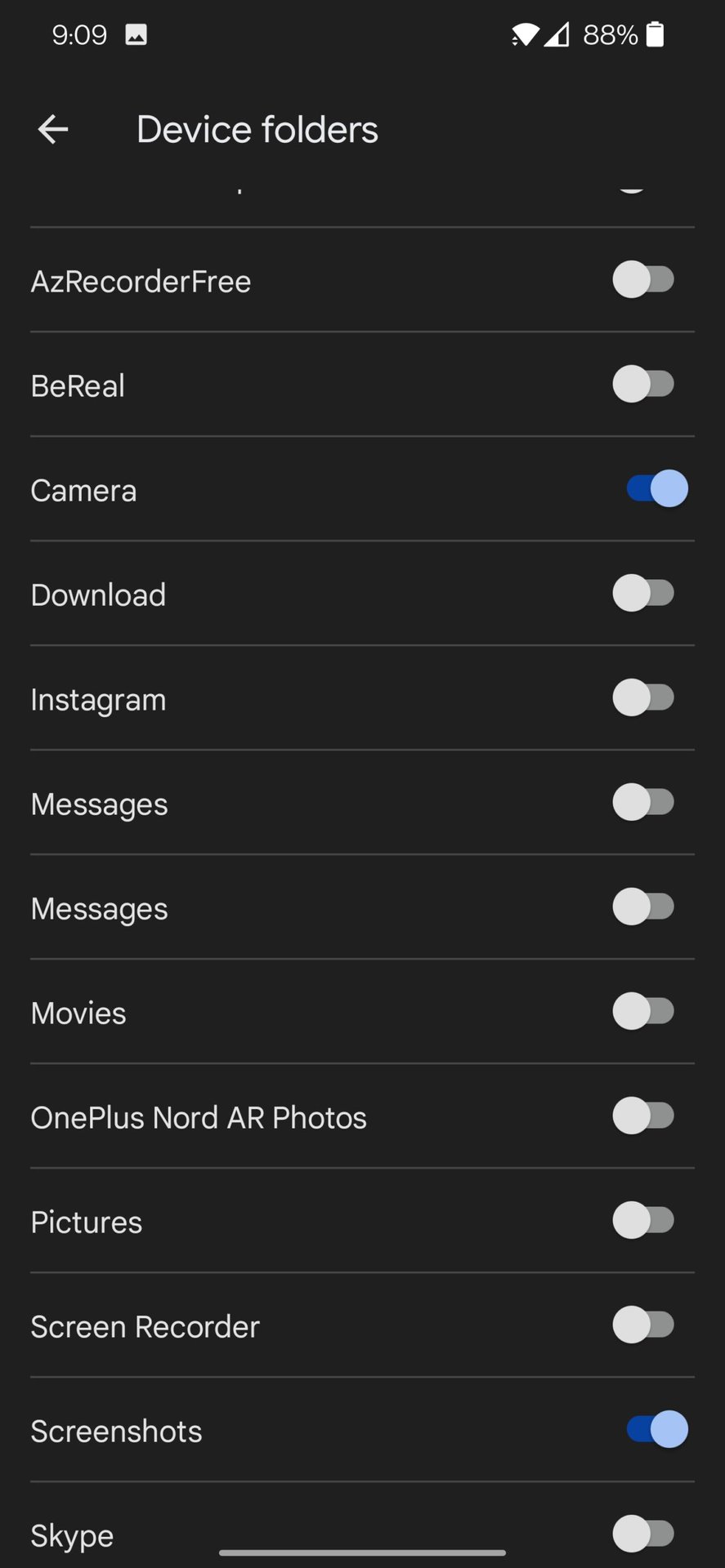 google photos choose device folders