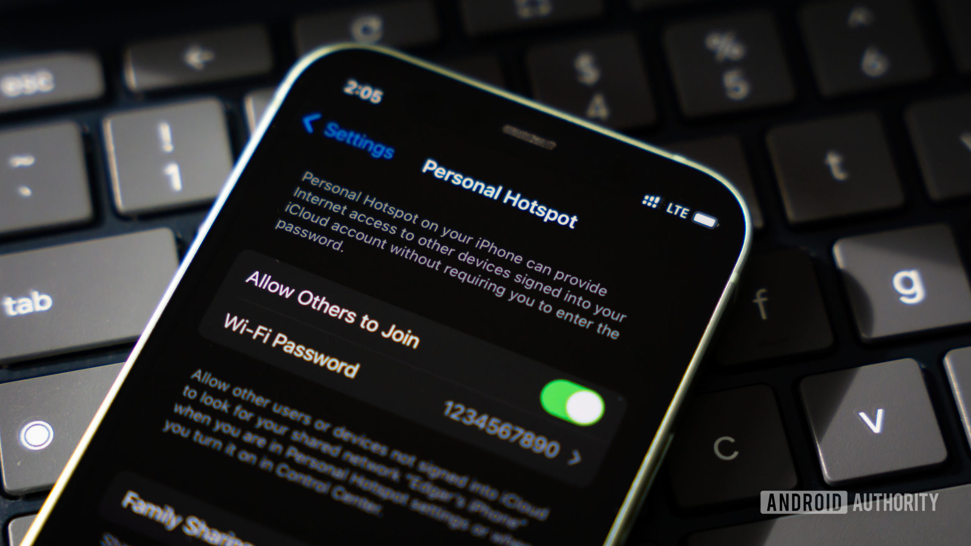 iPhone personal hotspot tethering stock photo 3