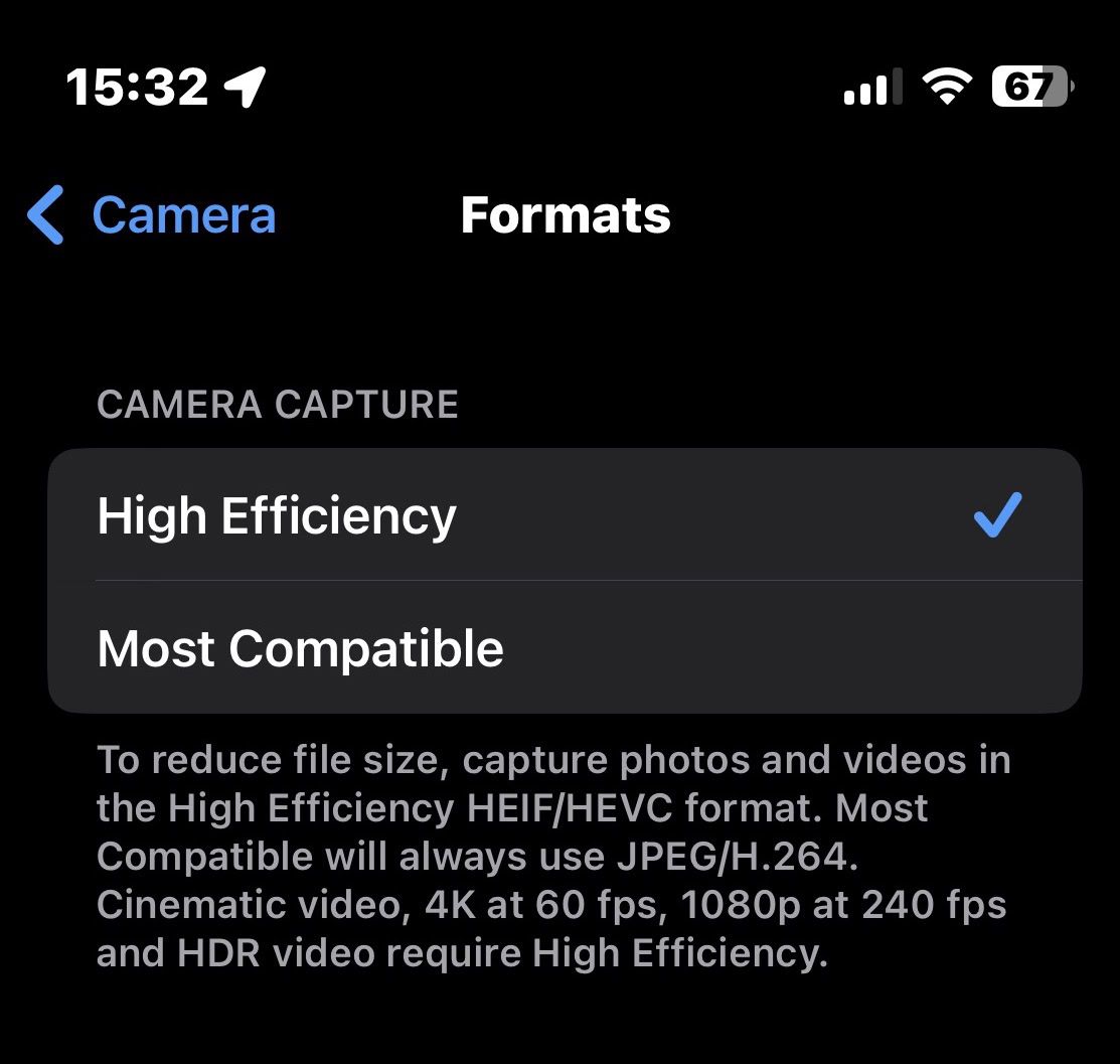 ios camera heic