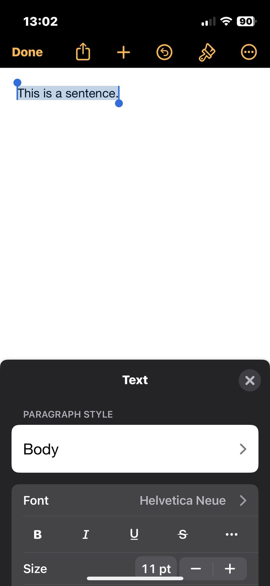 ios pages new font