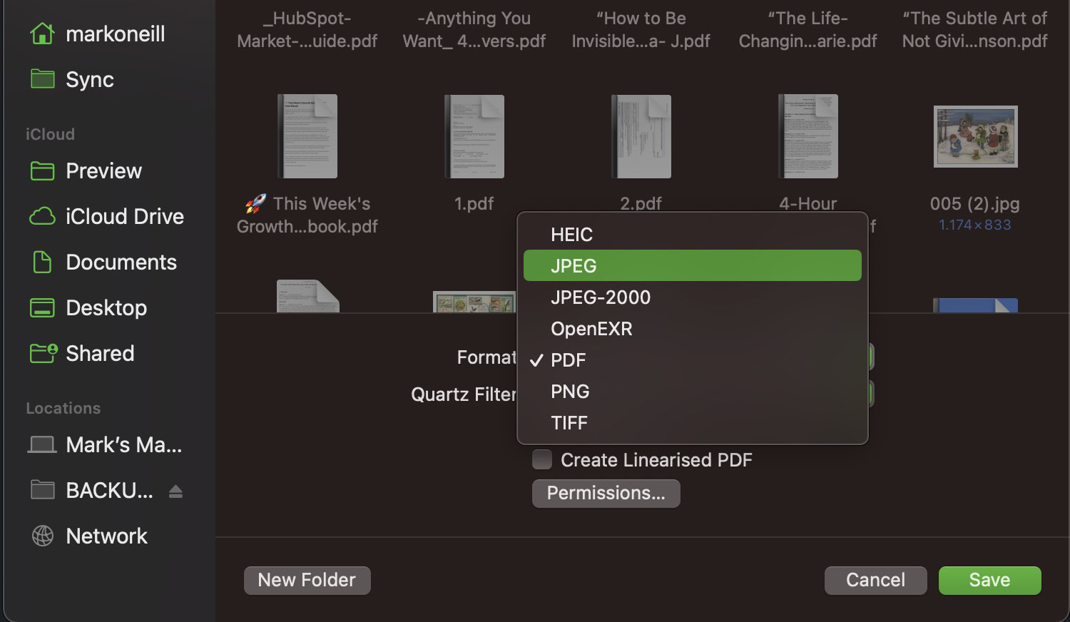 mac convert pdf to image