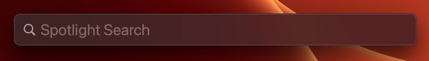 macos spotlight search bar