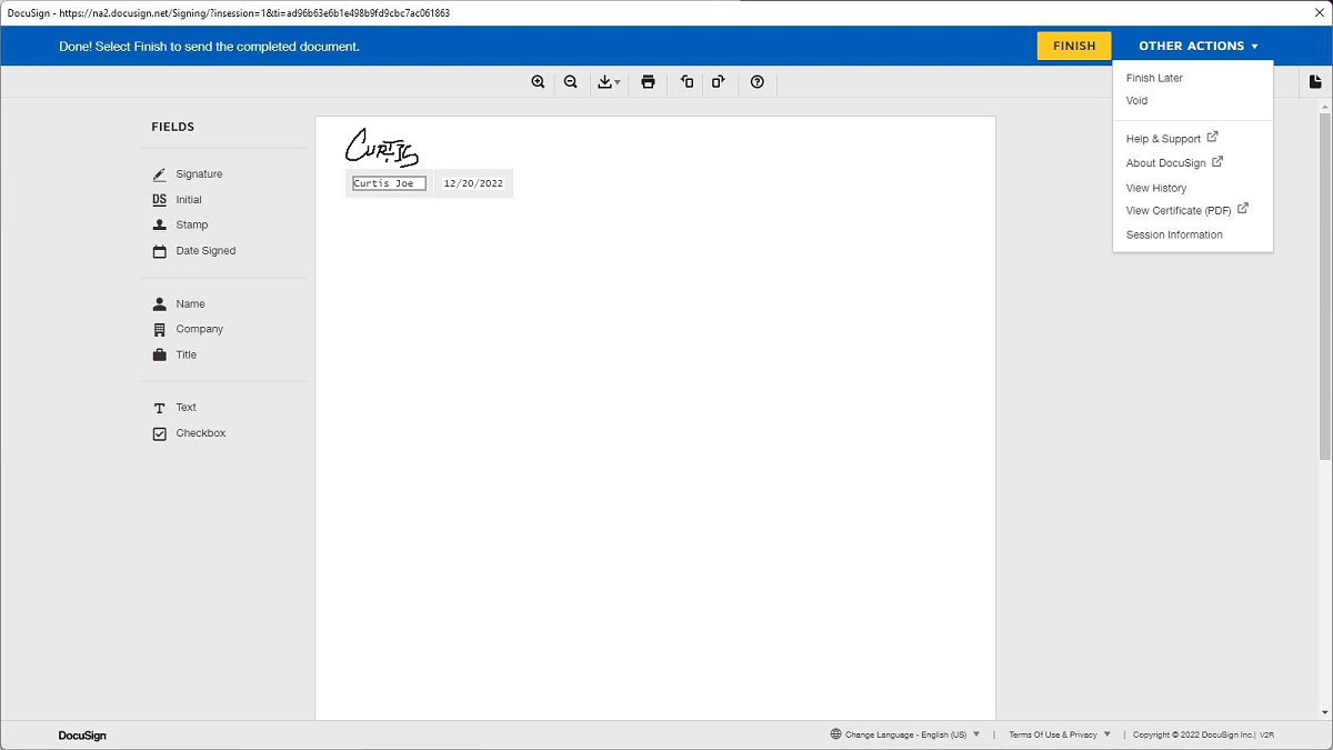 make your signature in docusign