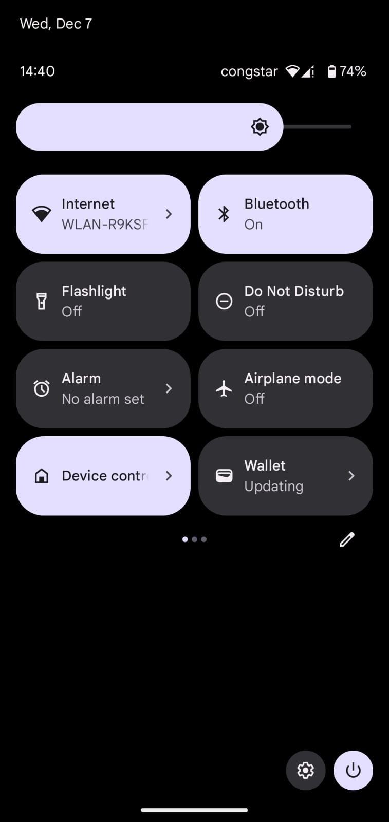 pixel 4 airplane mode quick settings