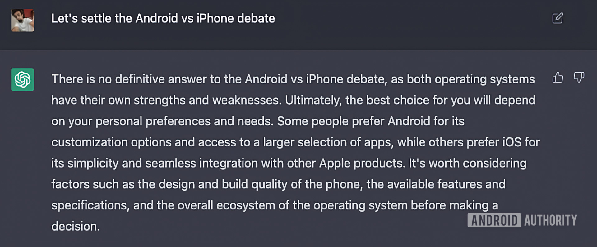 settling the android vs iphone debate using ai