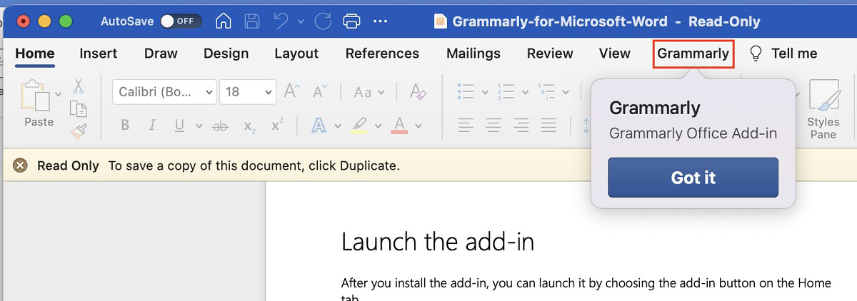 step 9 mac grammarly tab in mac
