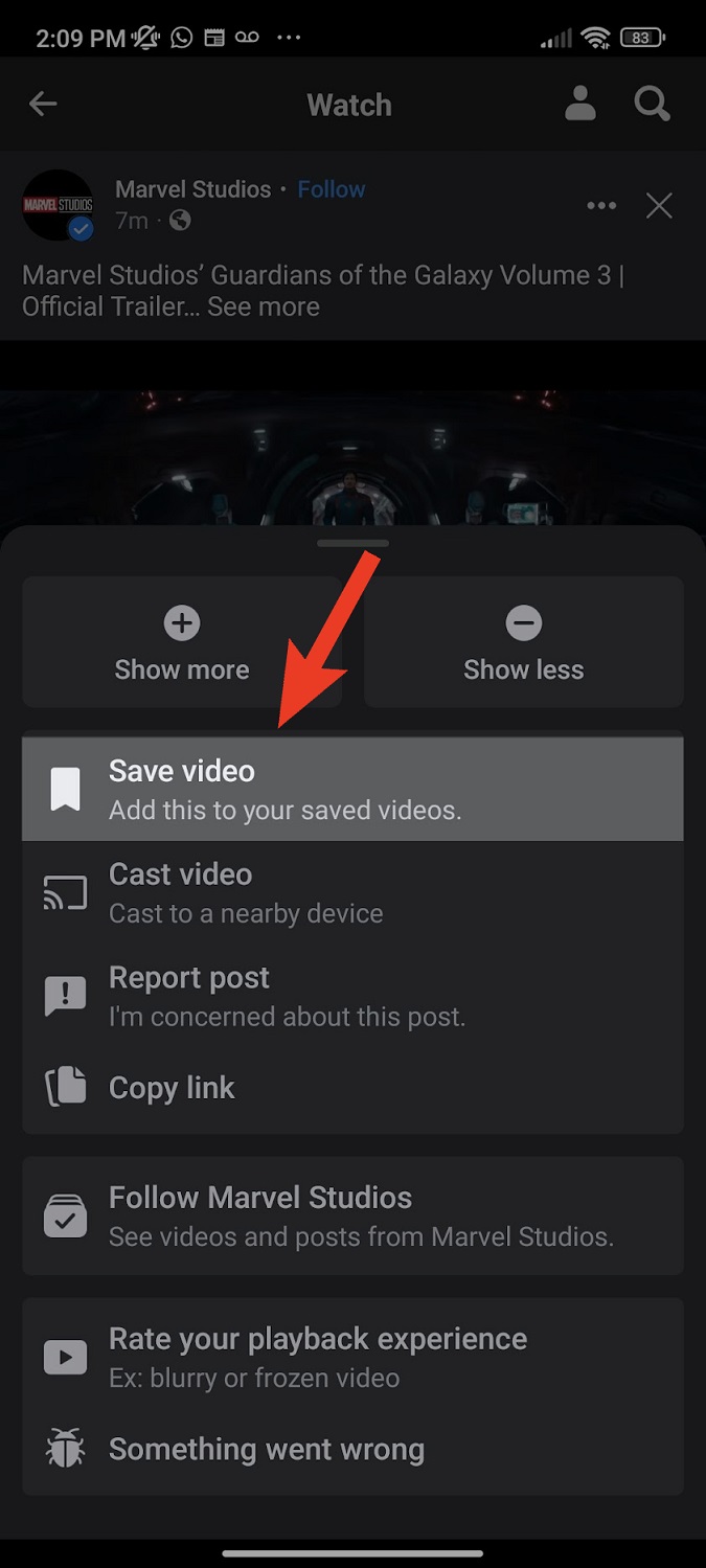 tap save video