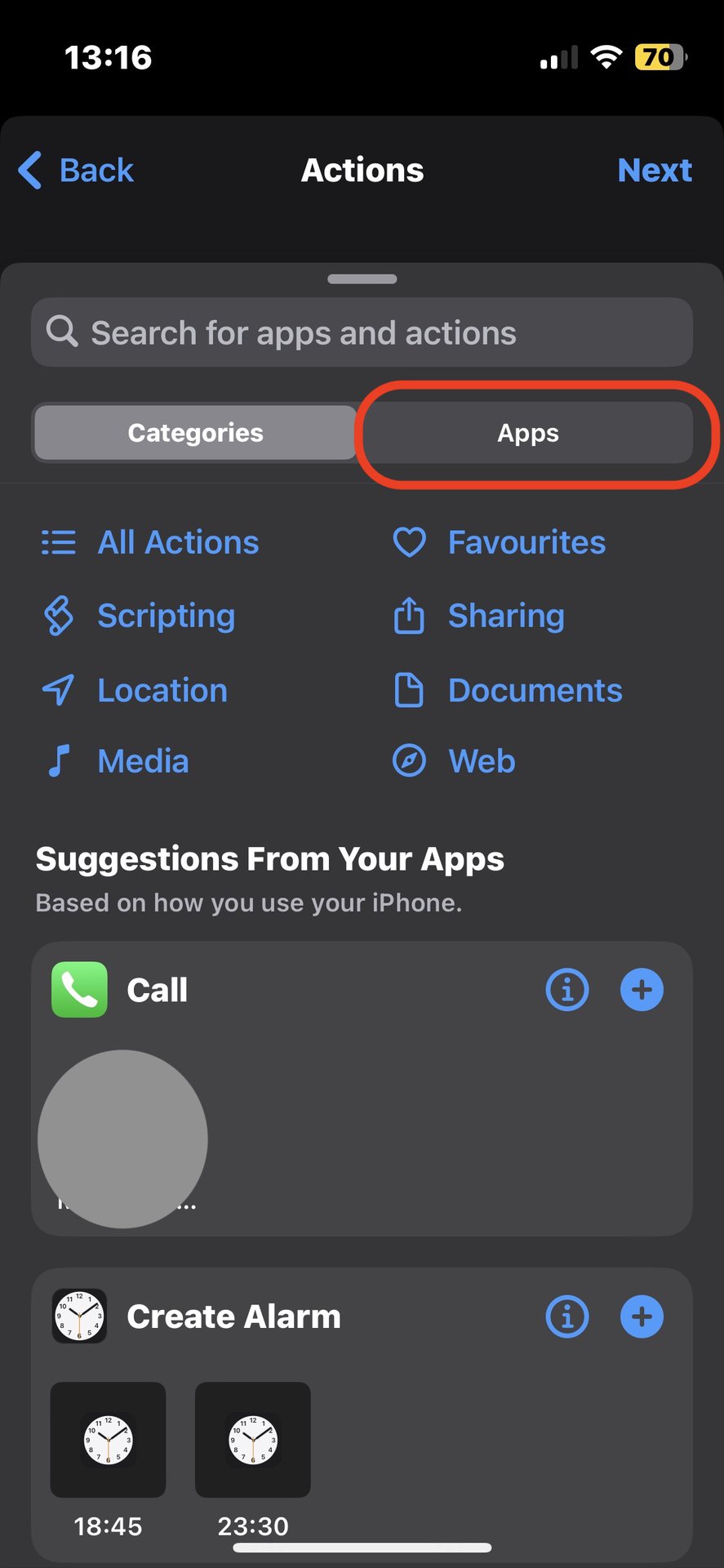 04 iOS shortcuts add app