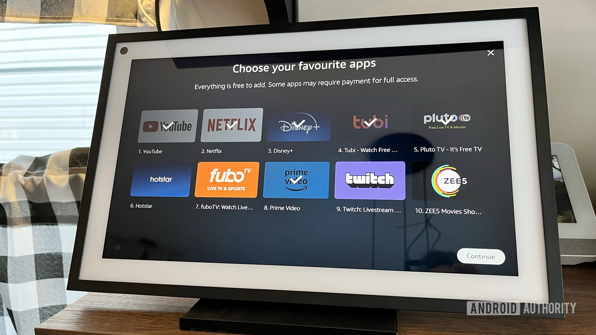 Adding Fire TV channels on an Echo Show 15