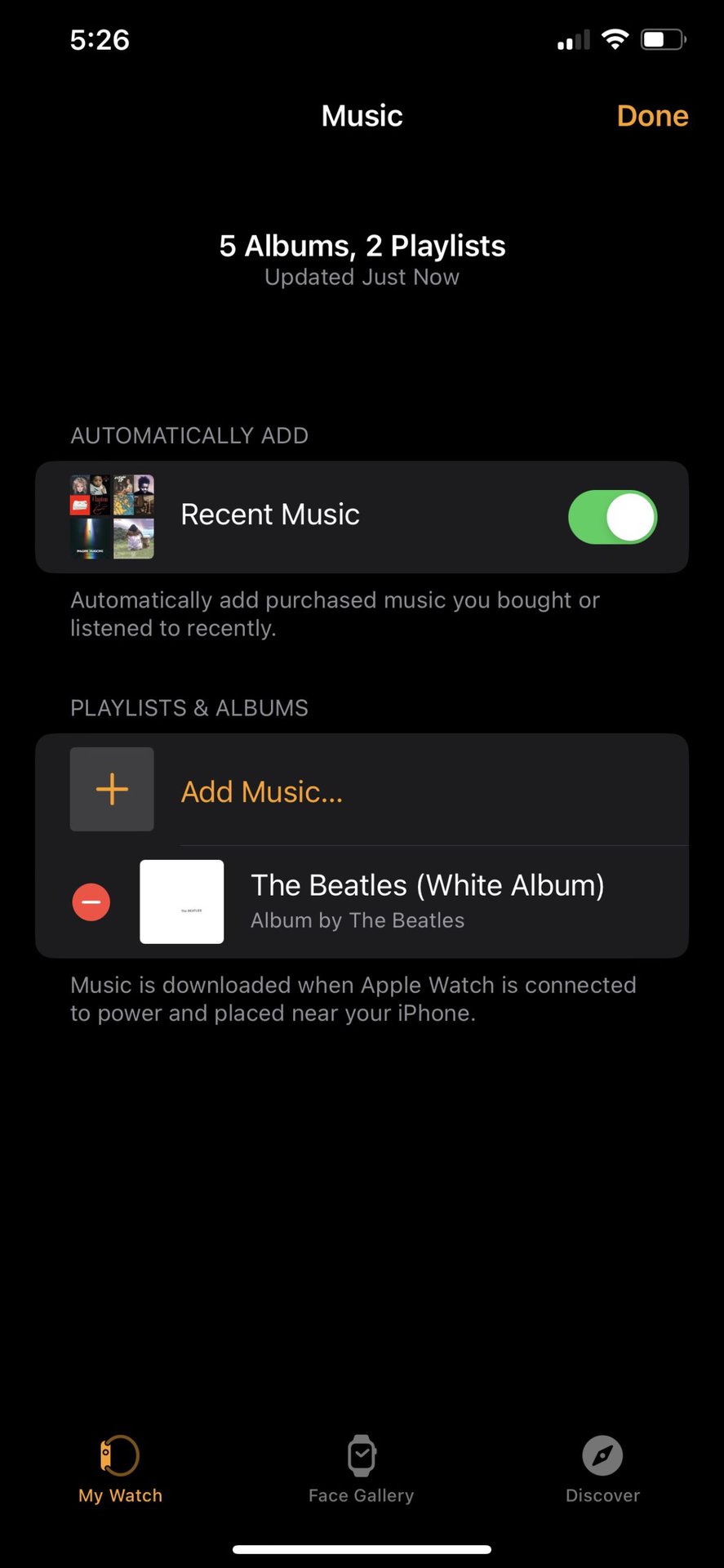 Apple Watch App Delete Music