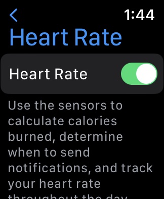 Heart Health Toggle Screenshot