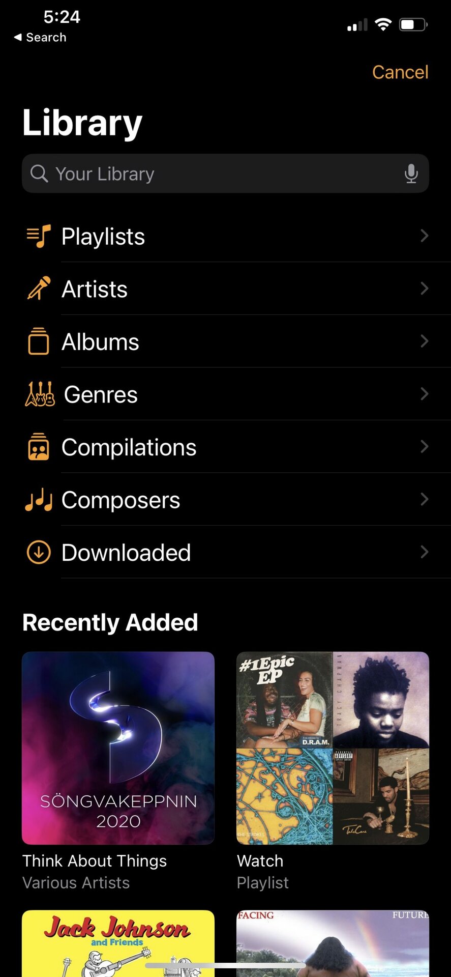 Apple Watch Music Add Selection