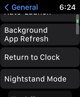 Apple Watch Settings Background App Refresh
