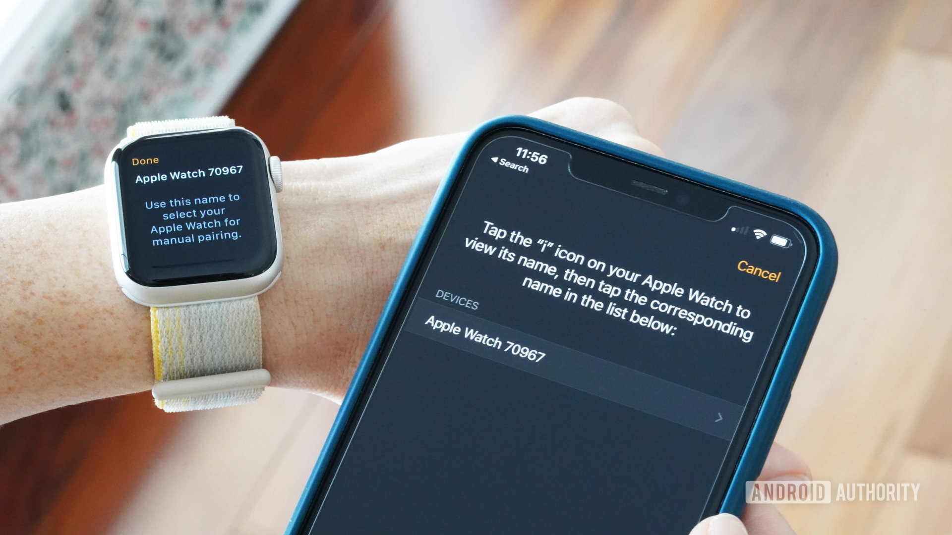 A user pairs their Apple Watch and iPhone.
