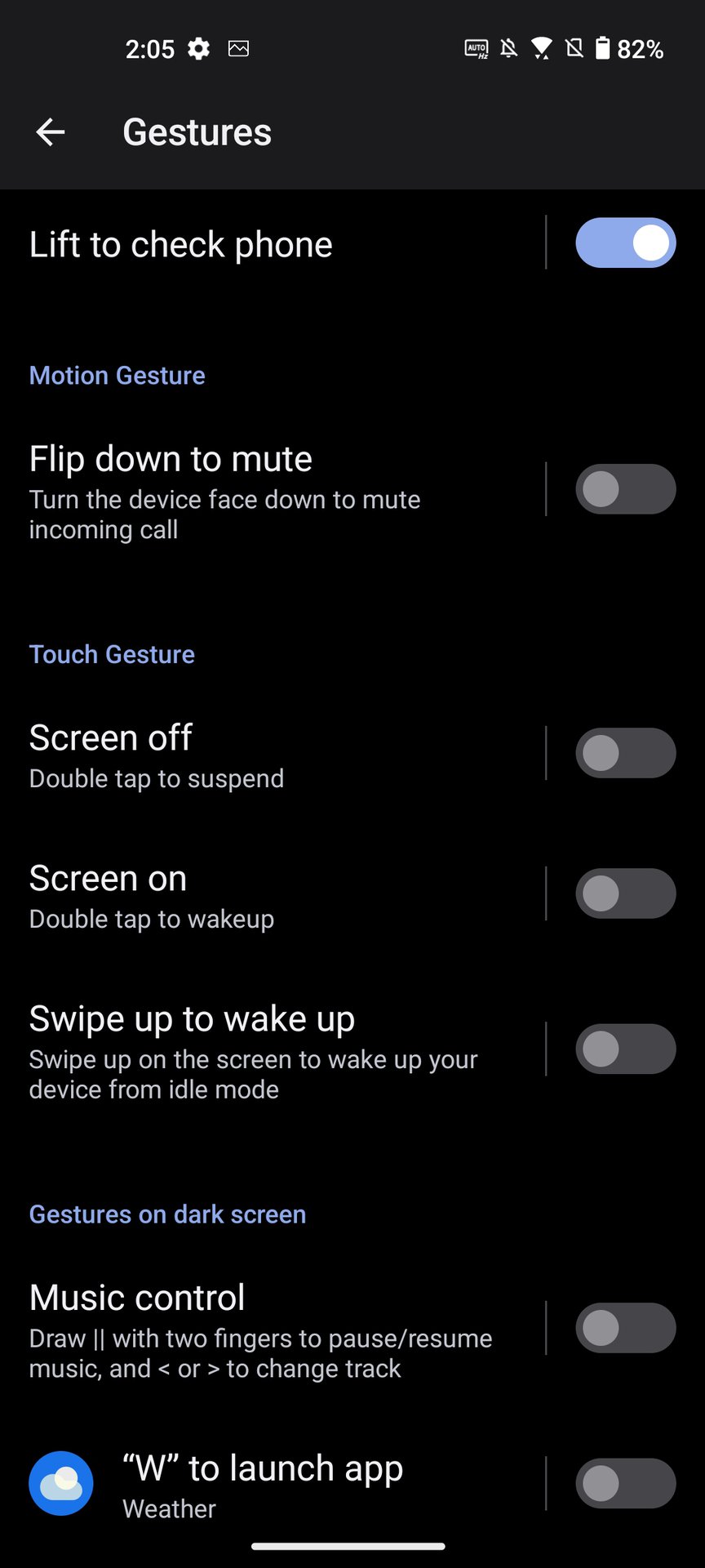 ASUS Zenfone 9 Gestures screenshot