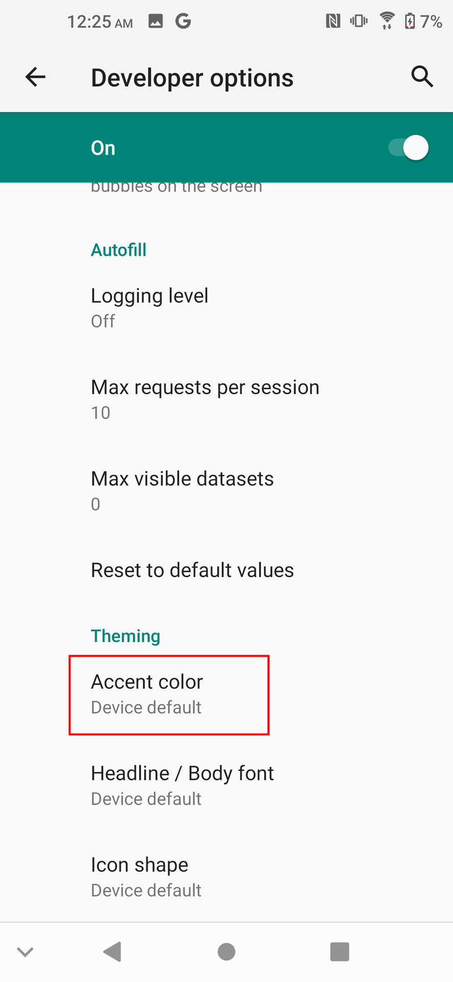 Change the theme colors in Android 10 and 11 5