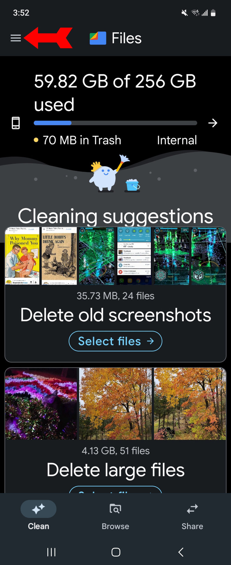 Files by Google Tap on Clean