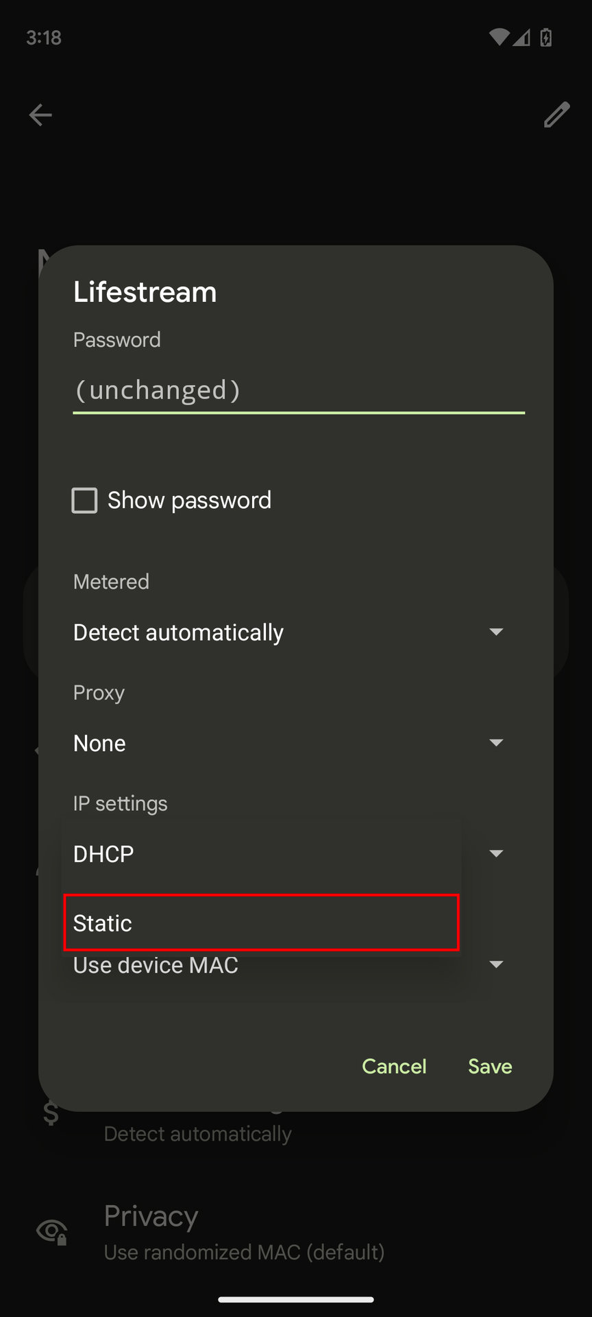 How to assign a static IP address to your Android phone 7