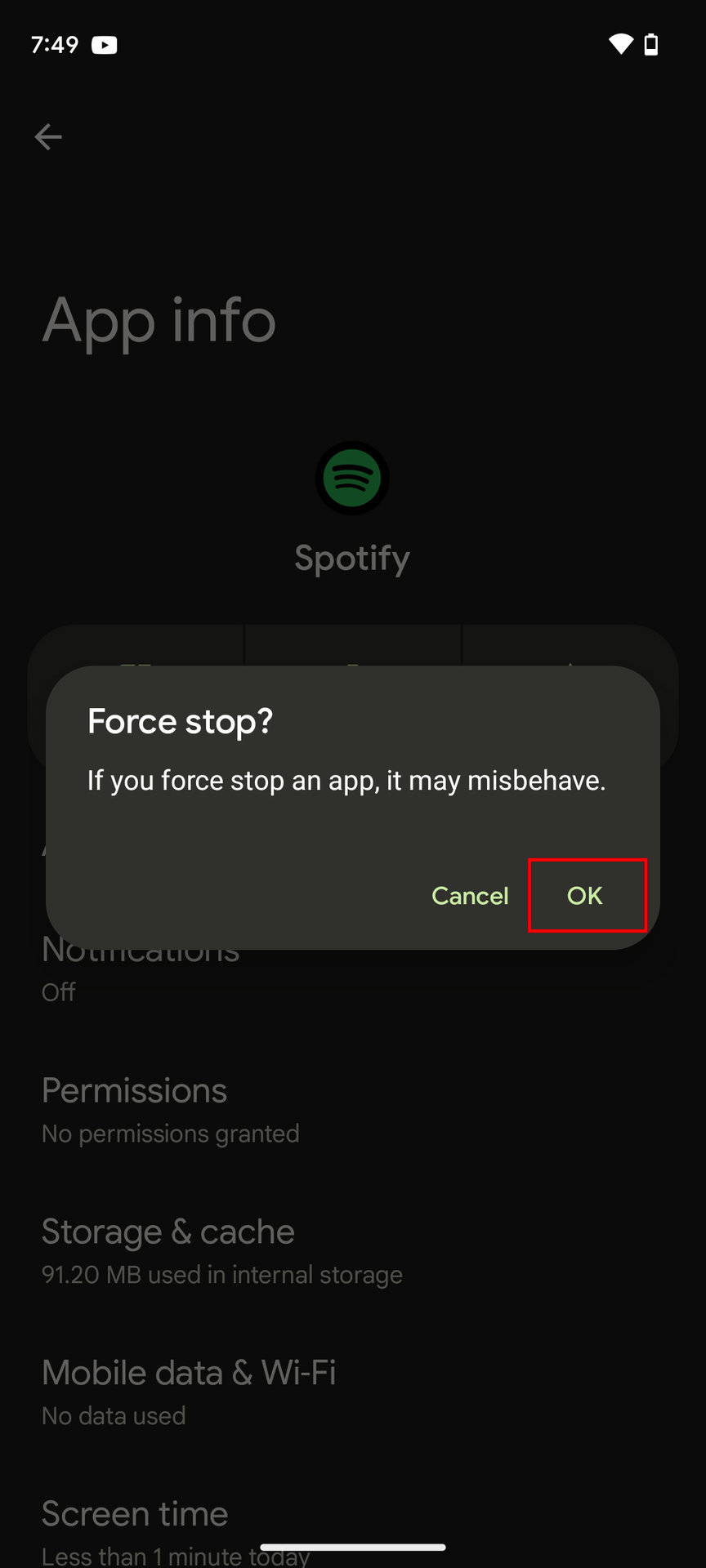 How to close Spotify on Android 4