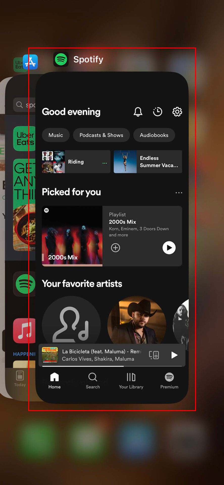 How to close Spotify on iOS 1