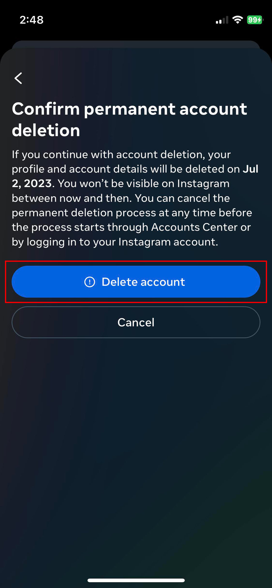 How to delete your Instagram account on iPhone 9