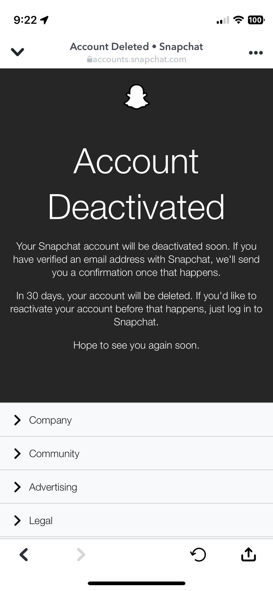 How to delete your Snapchat account in iOS app 7