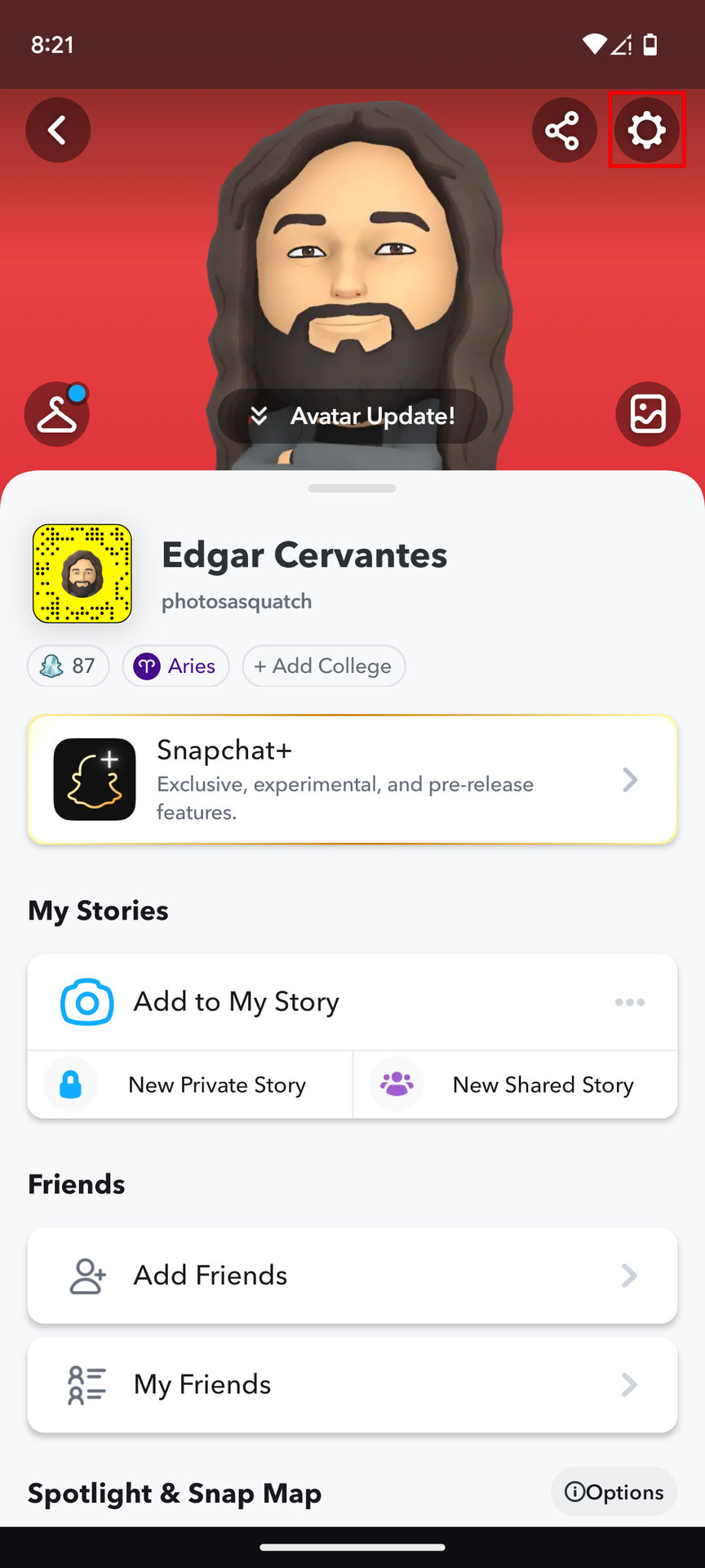 How to edit permissions in Snapchat for Android 2