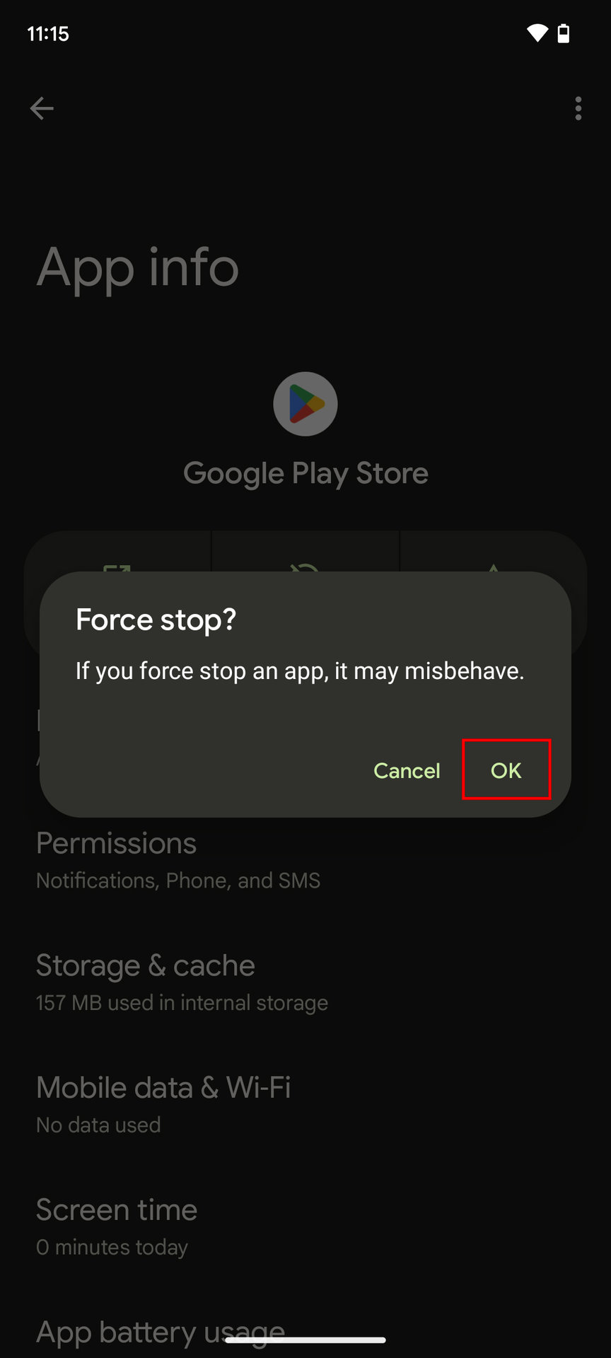 How to force close an app on Android 4