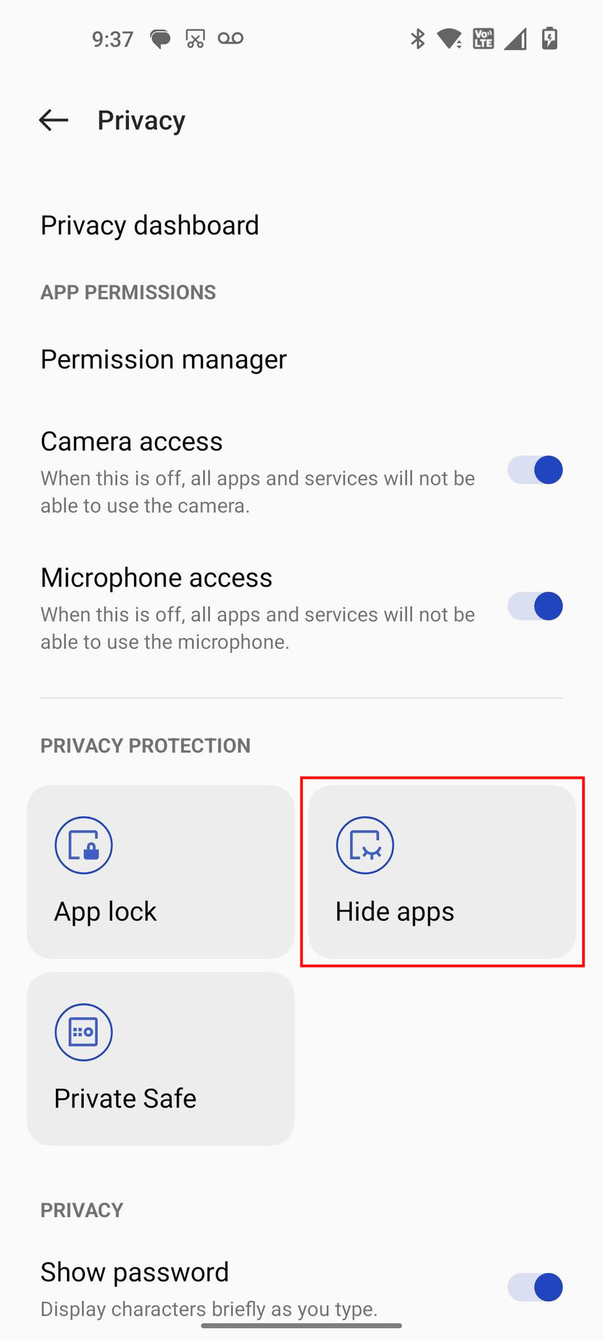 How to hide apps on OnePlus phones 2