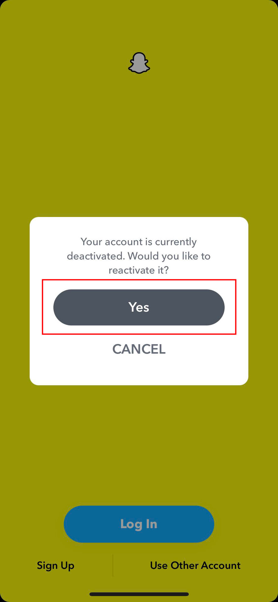 How to restore your deleted Snapchat account 2