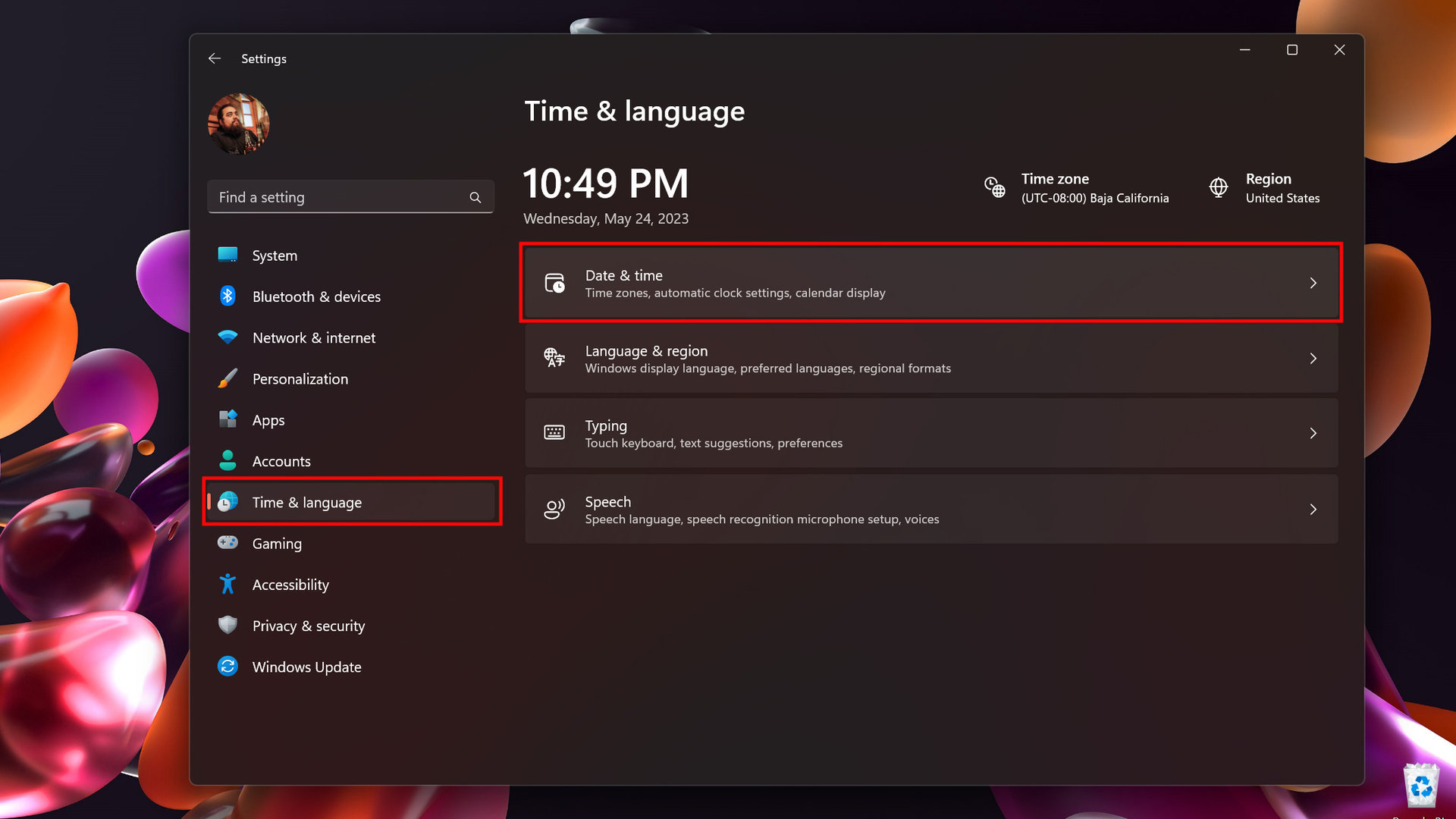 How to set date and time on Windows 11 2